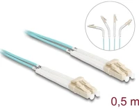 Delock 88078 Üvegszálas optikai kábel lc duplex - lc duplex egyszerű többszörös, om3 hajlított, 0,5 m kép