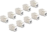 Delock 88119 Keystone modul rj45 anya - lsa cat.6a eszközmentes fehér 10 db-os szett kép