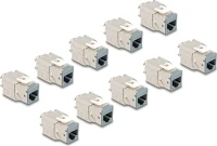 Delock 88120 Keystone modul rj45 anya - lsa cat.6a eszközmentes szürke 10 db-os szett kép