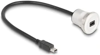 Delock 88186 Usb 2.0 mini-b beépített anya kábelcsatlakozóval 30 cm, alumínium kép