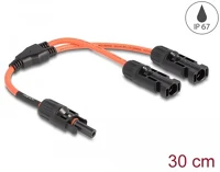 Delock ÉS 2 Delock dl4 napelem elosztó kábel 1 x anya és 2 x duga 30 cm piros kép