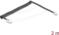 Delock 88479 Telefon csavart kábel rj11 apa - rj45 apa fekete színű 2 m kép