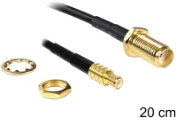 Delock 88578 Sma jack bulkhead > mcx dugó, 200 mm kép