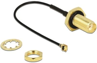 Delock MHF / U.FL-LP-068 Antenna kábel sma jack válaszfal > mhf/u.fl-lp-068 kompatibilis dugó 100 mm fröccsenésbiztos kép