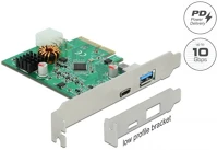 Delock 89001 1+1-port pcie x4 usb 3.2 a gen 2 + usb 3.2 c gen 2 bővítőkártya kép