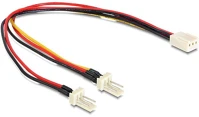 Delock 89343 Molex power 3pin -> 2 molex power 3pin f/m tápkábel 0.22m kép