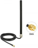 Delock 89529 Lte umts gsm antenna sma apa csatlakozóval 3 dbi mindenirányban rögzíthető, csatlakozó kábell