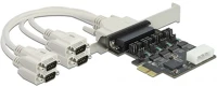 Delock 89895 Serial rs-232 db9 pcie x1 bővítőkártya szürke kép