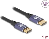 Delock 8K 60 HZ 1 Displayport kábel 8k 60 hz 1 m lila fém kép