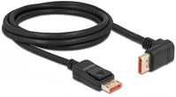 Delock 8K 60 HZ 2 Displayport kábel 8k 60 hz 2 m fekete fém kép