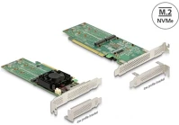 Delock 90078 Pci express x16 card - 4 x belső nvme m.2 m-kulcs - alacsony profilú formatényező kép
