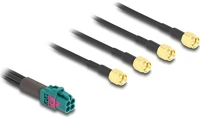 Delock 90126 Mini fakra z -> 4db sma f/m adatkábel 0.2m fekete a-type kép
