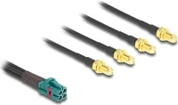 Delock 90127 Mini fakra z -> 4db sma f/f adatkábel 0.2m fekete a-type kép