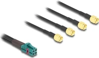 Delock 90142 Mini fakra z -> 4db sma f/m adatkábel 0.2m fekete b-type kép