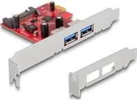 Delock 90155 Pci express x1 kártya -2 x külső usb 5 gbps a-típusú hüvely - alacsony profilú kép