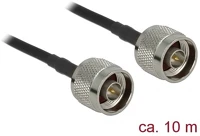 Delock 90424 N -> n m/m antenna kábel 10m fekete lmr195 kép
