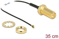Delock 90478 Antenna kábel rp-sma anya válaszfali csatlakozóval apa mhf® 4-dugó 0.81 35 cm menethossz 35 m kép