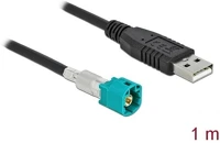 Delock 90490 Hsd z -> usb-a 2.0 m/m adatkábel 1m fekete kép