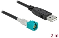 Delock 90491 Hsd z -> usb-a 2.0 m/m adatkábel 2m fekete kép