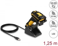 Delock 90586 ipari vonalkód olvasó 1d és 2d, 433 mhz / bluetooth, indukciós kép