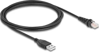 Delock 90611 Usb-a 2.0 -> rj50 m/m adatkábel 2m fekete vonalkód olvasóhoz kép