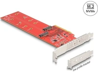 Delock 90616 Pci express x8 kártya - 2 x belső nvme m.2 key m 110 mm - elágazás - alacsony profilú kép