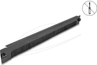 Delock 90629 19  kábelfésű kefecsík, alul nyitott, szerszám nélküli szerelés, 1u kép