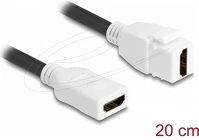 Delock 90684 Keystone modulkábel hdmi anya-hüvely 8k 60 hz 20 cm fehér kép