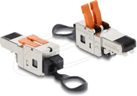 Delock 90710 rj45 dugó kattanózáras rögzítéssel, 2 pólusú (+/-), szerszám kép