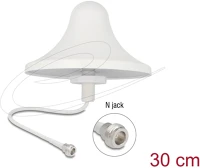 Delock 90759 4g wifi 2,4 ghz antenna n anya 3 dbi 30 cm rg-58 mindenirányú mennyezeti kép