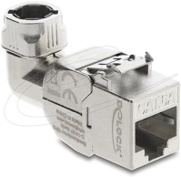 Delock 90797 keystone modul rj45 aljzat   lsa cat.6a, fémreteszes, szerszám nélküli kép