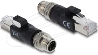 Delock 90833 M12 x-kódolt adapter 8 tűs a dugó - rj45 apa fekete kép