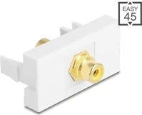 Delock 90859 Easy 45 modul rca anya rca anya aranyozott sárga/fehér kép