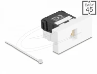 Delock 90879 easy 45 modul rj45 jack csatlakozó lsa cat.6a 180 -os szerszámmentes fekete kép
