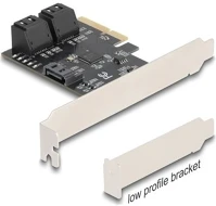 Delock 90890 5 portos sata vezérlő pci express x4 kártya - alacsony profilú kép