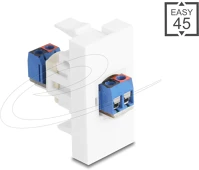 Delock 90912 Easy 45 modulos sorkapocs - sorkapocs fehér kép