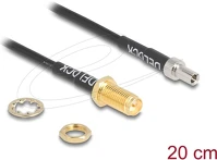 Delock 90919 antenna kábel rp-sma anya válaszfali csatlakozóval apa ts-9-dugó rg-174 kép