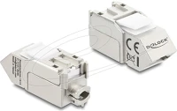 Delock 90937 keystone modul rj45 aljzat   lsa cat.6a szabvány, 45 -ban döntött kép