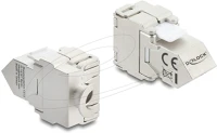 Delock 90938 keystone modul rj45 aljzat   lsa cat.6a szabvány, 45 -ban döntött kép