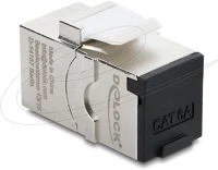 Delock 90994 Keystone modul, rj45-aljzat - rj45-aljzat, cat.6a, porvédő fedéllel kép
