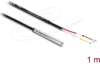 Delock 91406 Hőmérséklet-érzékelő kábel 2 db, szabad kábelvéggel ds18b20, 1 m kép