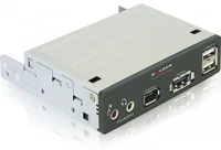 Delock 91477 3.5“ multipanel esatap/usb 2.0/firewire/hd-audio kép
