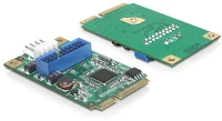 Delock 19 PIN USB 3.0 Minipcie i/o pcie full size 1 x 19 pin usb 3.0 pin header kép