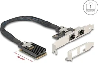 Delock 95280 Mini pcie i/o pcie teljes méretű 2 x rj45 gigabit lan kép