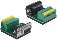 Delock 9PIN F/F D-sub 9pin -> terminal block 9pin f/f adapter kép