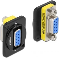 Delock 9PIN F/F D-TYPE D-sub 9pin -> d-sub 9pin f/f d-type modul fekete kép
