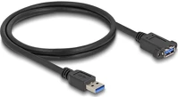 Delock A-TÍPUSÚ USB APA A-TÍPUSÚ USB Usb 5 gbps kábel a-típusú usb apa   a-típusú usb anya installációhoz 1 m, fekete kép