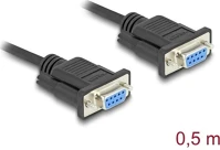 Delock ANYA-ANYA, 0,5 M D-sub9-es, rs-232 soros kábel, anya-anya, 0,5 m kép