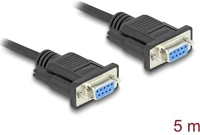 Delock ANYA-ANYA, 5 M D-sub9-es, rs-232 soros kábel, anya-anya, 5 m kép