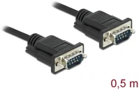 Delock APA-APA, 0,5 M Sub-d9-es, rs-232 soros kábel, apa-apa, 0,5 m kép